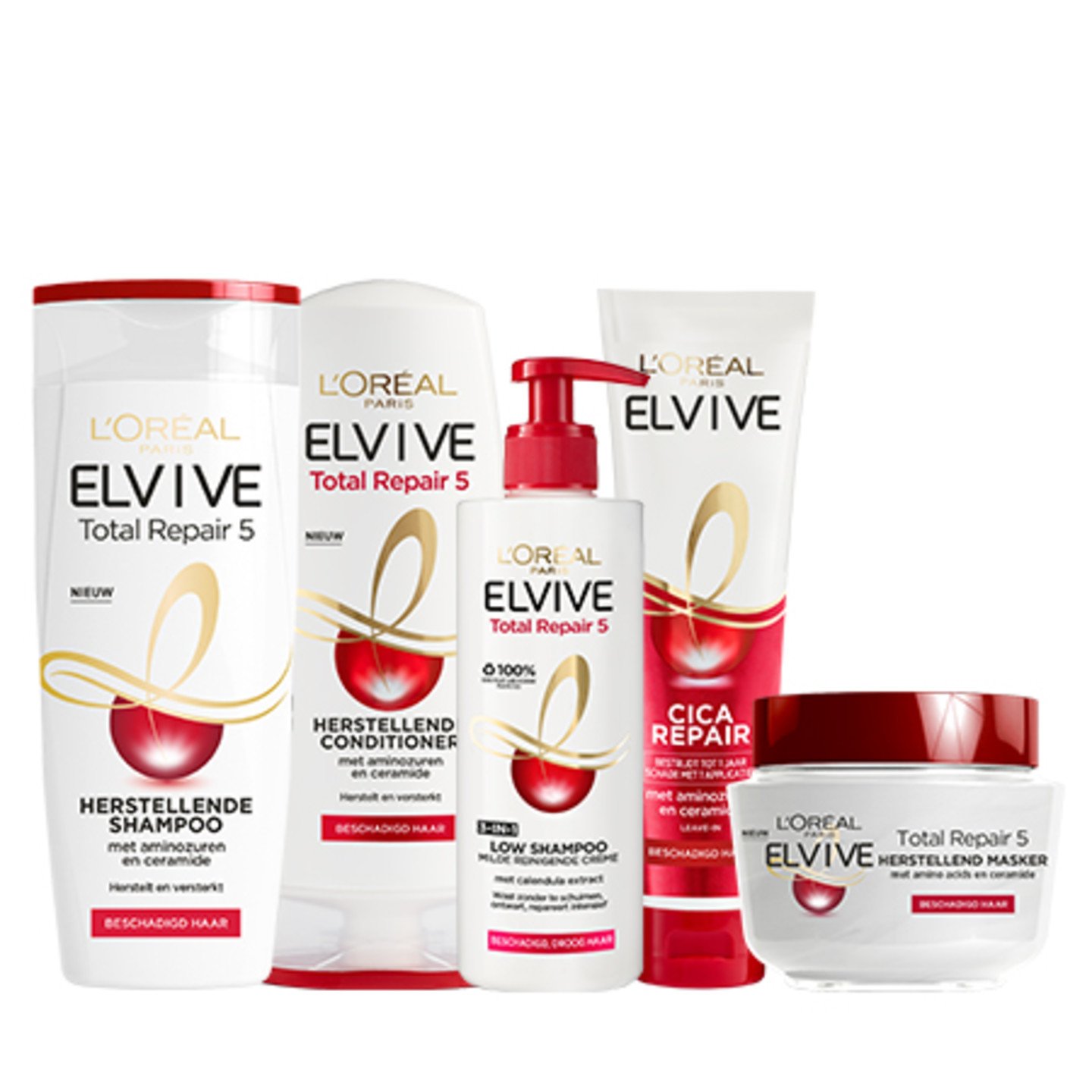Elvive shampoo voor een milde reiniging, gemakkelijke