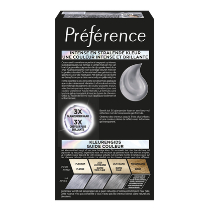 Achterkant verpakking Préférence Silver Grey