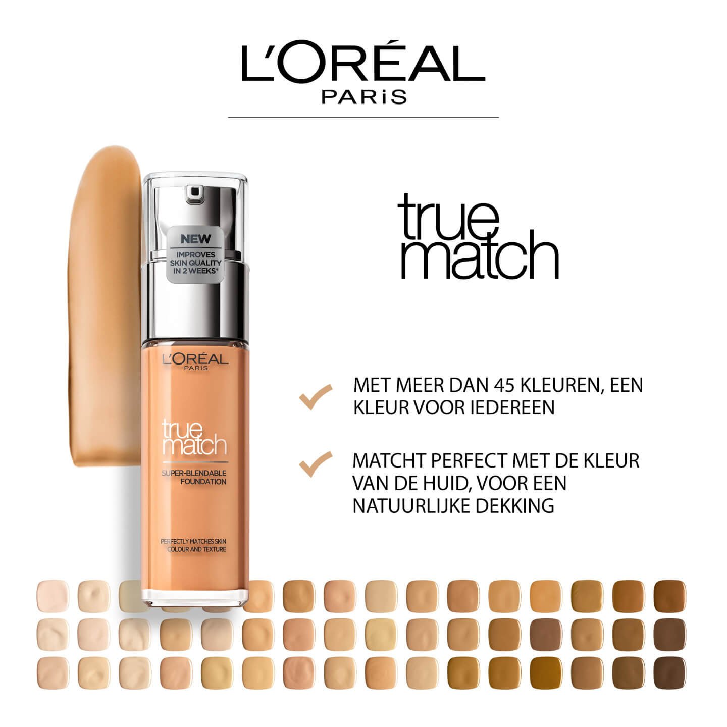 Natuurlijk Ogende Foundation In Kleur Beige L Or al Paris