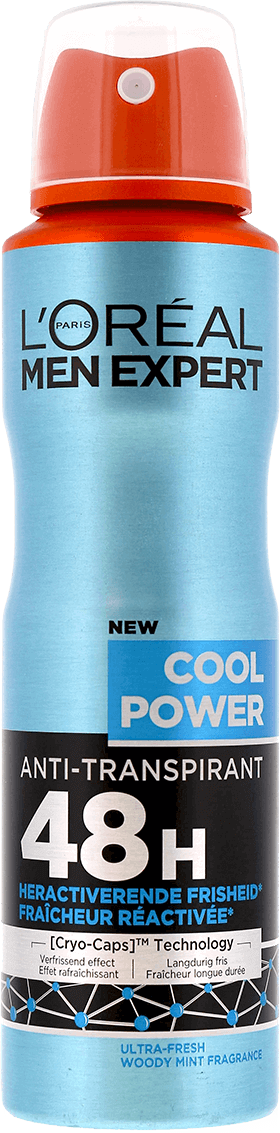 OAP MEN EXPERT ANTI PERSPIRANT STOP STRESS 48H SPRAY VOORZIJDE DICHT