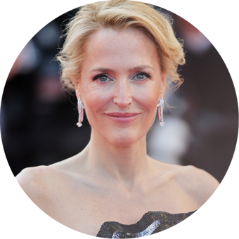 Gillian Anderson, in beauty products by L’Oréal Paris, at the 2026 Cannes Film Festival.