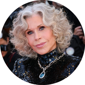 Jane Fonda, in beauty products by L’Oréal Paris, at the 2026 Cannes Film Festival.